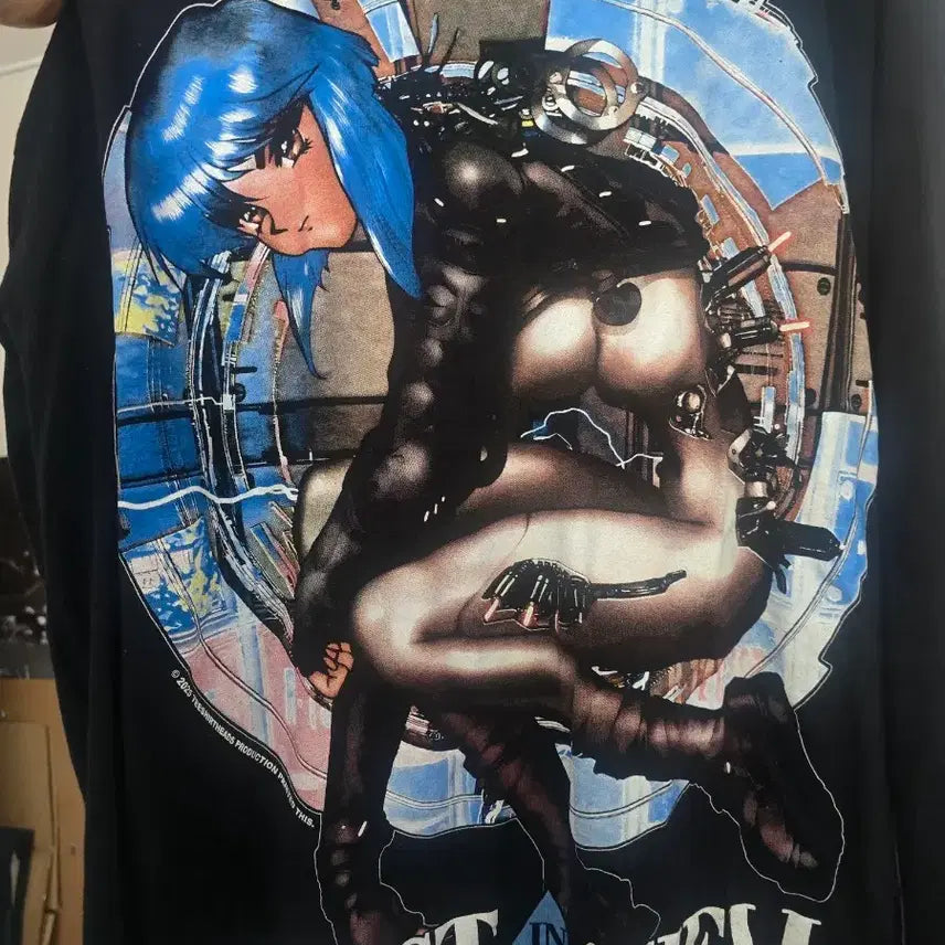 [BUNJANG] Ghost in the Shell Full Printing Long Sleeve T-Shirt XXL / 공각기동대 실크스크린 풀 프린팅 xxl