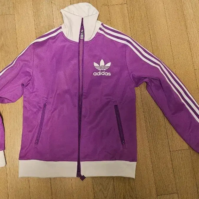 [BUNJANG] Adidas 3-Stripes Track Jacket Purple/White / 아디다스 삼선 져지 퍼플/화이트 자켓