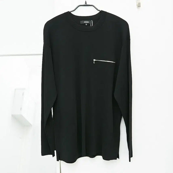 [BUNJANG] Attachment Viscose Nylon Long Sleeve T-Shirt / 어태치먼트 비스코스 나일론 롱슬리브 티셔츠