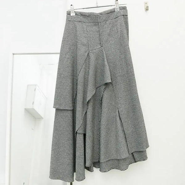 [BUNJANG] Chalayan Pattern Layered Skirt / 살라얀 패턴 레이어드 스커트