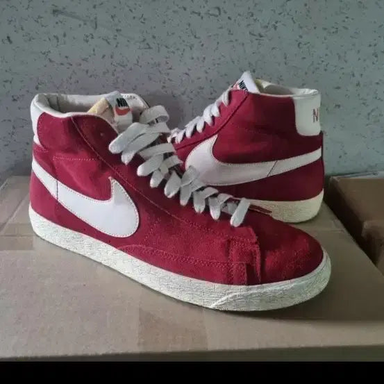 [BUNJANG] Nike Blazer High Vintage Varsity Red Shoes / 270 나이키 블레이저 하이 빈티지 빈블 바시티레드