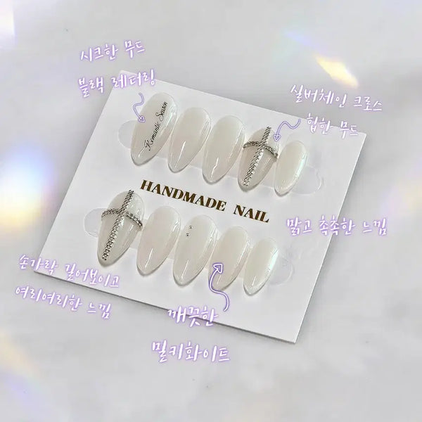 [BUNJANG] Custom Handmade Nail Tips Set / 수제 네일팁