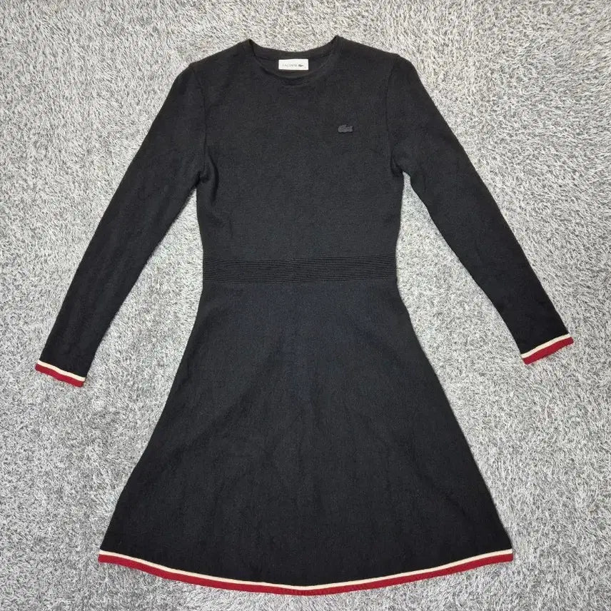 [BUNJANG] Lacoste Wool Knit Dress Black Size 90 (EU34) / 라코스테 니트 원피스 90