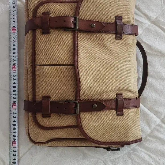 [BUNJANG] Polo Ralph Lauren Men's Canvas & Leather Messenger Bag / 폴로랄프로렌 남성 메신저백(이번주 10%할인합니다.)