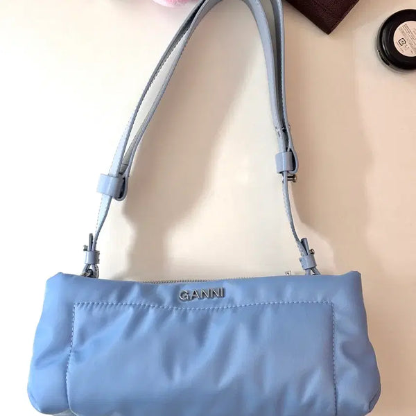 [BUNJANG] GANNI Pillow Baguette Bag Shoulder Bag Sky Blue / GANNI 가니 필로우 바게트백 숄더백 스카이블루