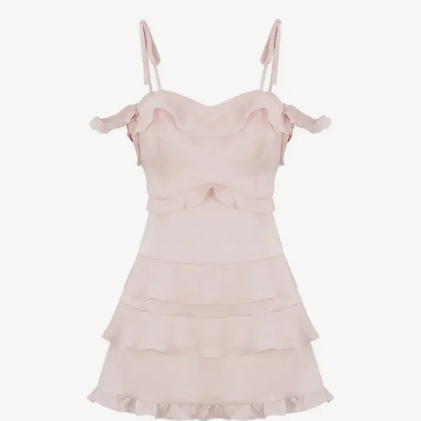 [BUNJANG] Oddoneout Frill Dress Pink / 오드원아웃 FRILL DRESS 핑크 s