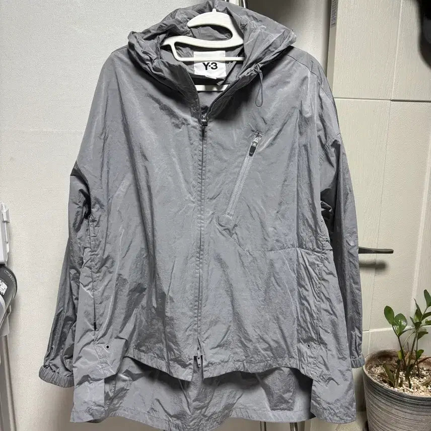 [BUNJANG] Y-3 Hooded Windbreaker Jacket - Grey, Size S / Y-3 후드 바람막이 S