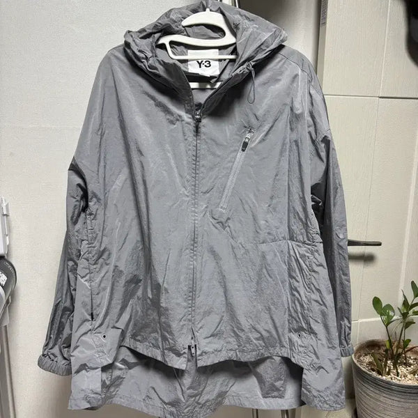 [BUNJANG] Y-3 Hooded Windbreaker Jacket - Grey, Size S / Y-3 후드 바람막이 S