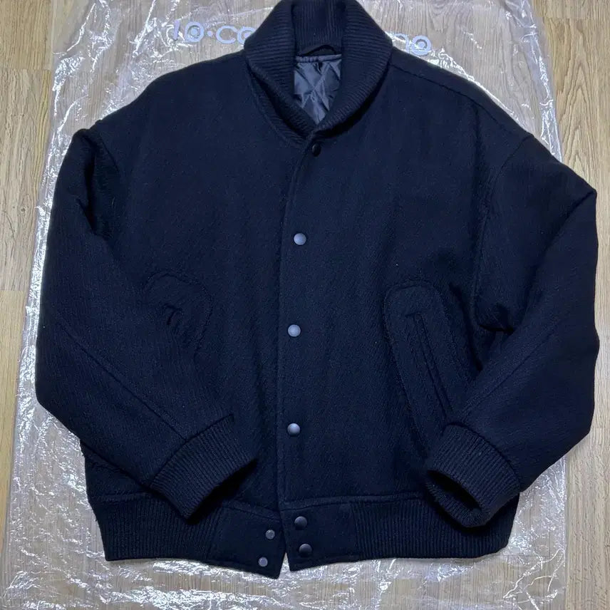 [BUNJANG] HOLY'SUN 23 FW Wool Stadium Jacket Black M / 홀리선 23 fw 울 자켓 블랙 M