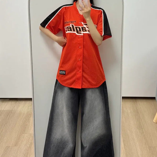 [BUNJANG] Hanhwa Eagles ATC Kwon Hyuk Marked Old Orange Short Sleeve Baseball Jersey L / 한화이글스 ATC 권혁 마킹 구형 오렌지 반팔 유니폼