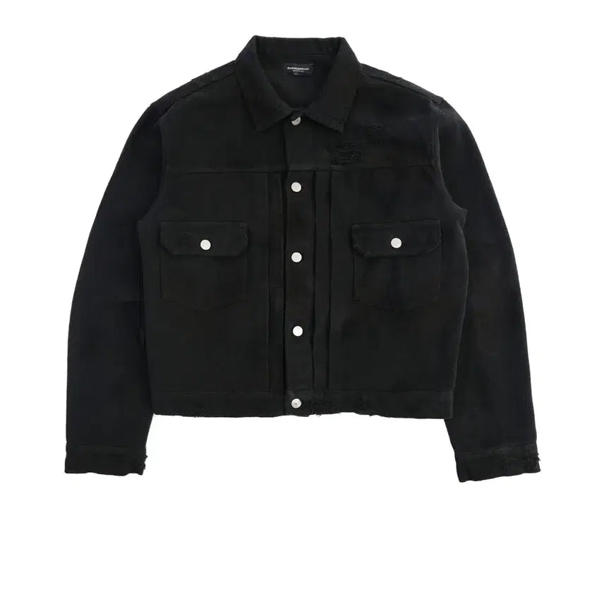 [BUNJANG] P from what Vintage Trucker Jacket Black 2 Size / 파프롬왓 빈티지 트러커자켓 블랙 2size