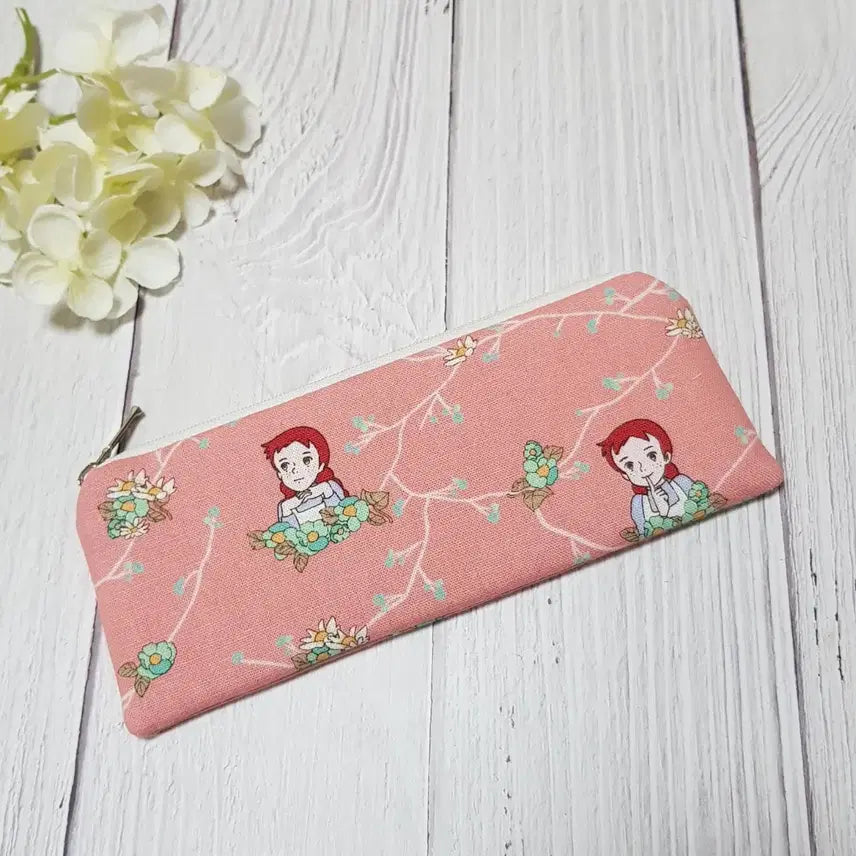 [BUNJANG] Handmade Anne of Green Gables Fabric Pencil Case (Pink) / {핸드메이드} 빨간머리앤 원단 필통 펜케이스 (핑크)