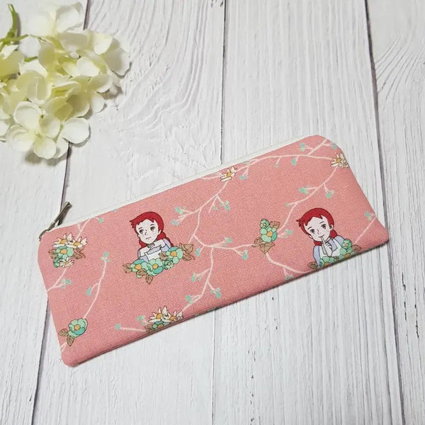 [BUNJANG] Handmade Anne of Green Gables Fabric Pencil Case (Pink) / {핸드메이드} 빨간머리앤 원단 필통 펜케이스 (핑크)