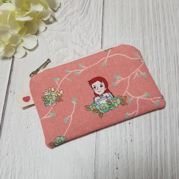 [BUNJANG] Handmade Anne of Green Gables Fabric Card Holder Pouch (Pink) / {핸드메이드} 빨간머리앤 원단 카드지갑 파우치 (핑크)