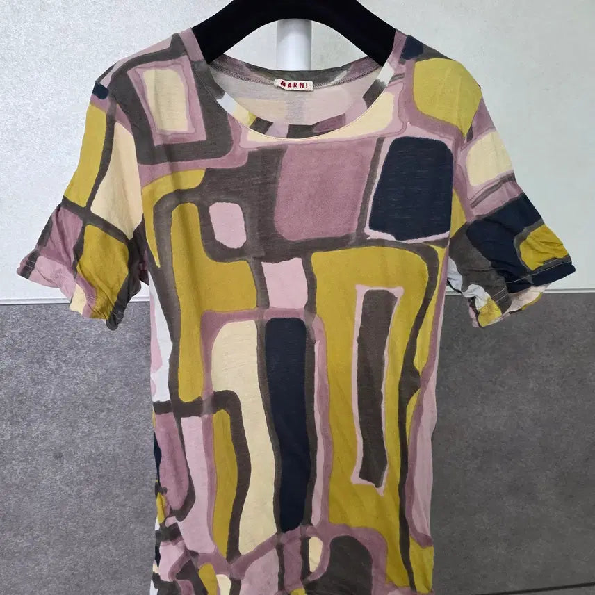 [BUNJANG] Marni Geometric Print Short Sleeve T-Shirt Size 46 / 마르니 반팔 티셔츠 46사이즈