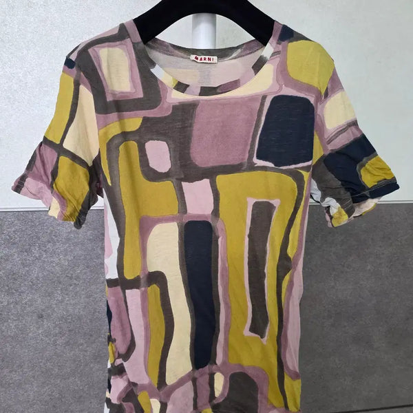 [BUNJANG] Marni Geometric Print Short Sleeve T-Shirt Size 46 / 마르니 반팔 티셔츠 46사이즈