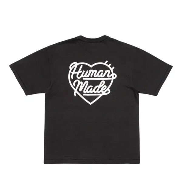 [BUNJANG] Human Made Heart Badge Short Sleeve T-Shirt Black / 휴먼 메이드 하트 뱃지 반팔 티셔츠 블랙