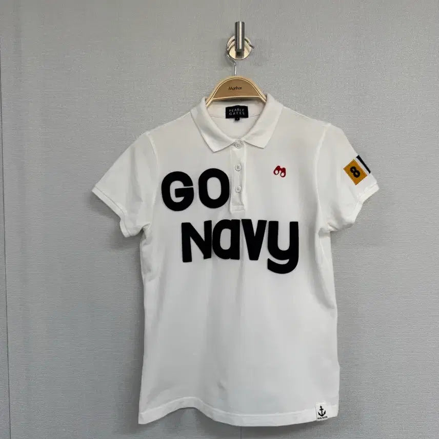 [BUNJANG] PEARLY GATES Collar Short Sleeve T-Shirt / 파리게이츠 카라 반팔 티셔츠