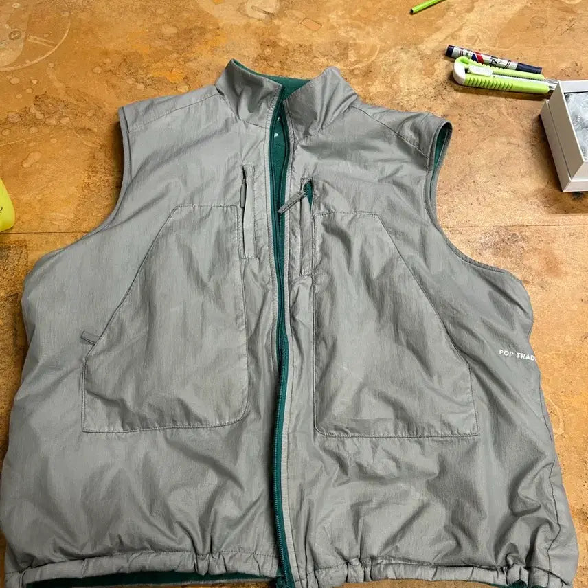 [BUNJANG] POP Trading Company Reversible Vest / 팝트레이딩컴퍼니 리버시블 조끼