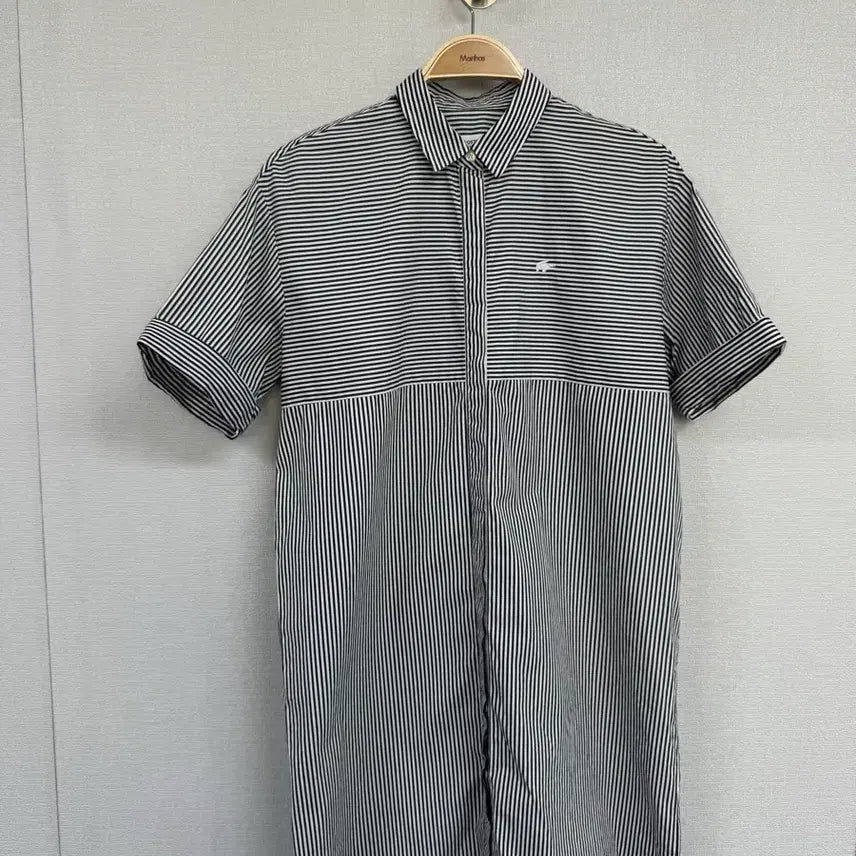 [BUNJANG] Lacoste Striped Short Sleeve Dress / 라코스테 스트라이프 반팔 원피스