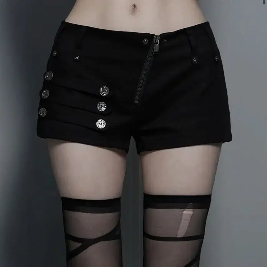 [BUNJANG] Et O Et So Me Napoleon Diagonal Zipper Short Pants Size 2 / 에트오소메 나폴레옹 다이애그널 지퍼 숏 팬츠 2사이즈