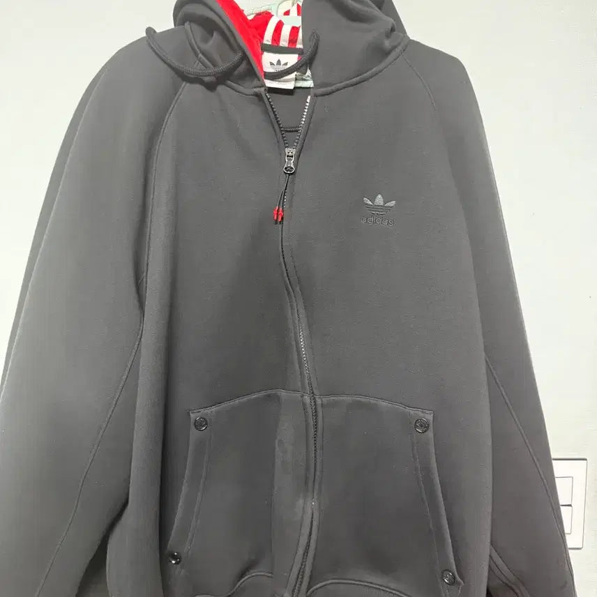 [BUNJANG] Adidas Ordinary People Full Zip Hoodie Black / 아디다스 오디너리피플 후드 풀집 후드집업 블랙