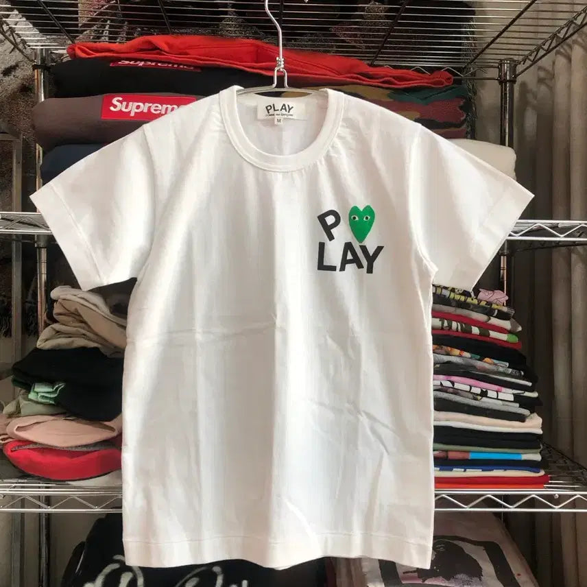 [BUNJANG] Comme des Garçons Play Logo T-shirt / 꼼데가르송 play로고 반팔 티셔츠