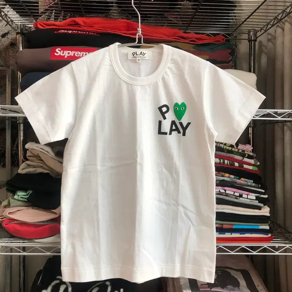 [BUNJANG] Comme des Garçons Play Logo T-shirt / 꼼데가르송 play로고 반팔 티셔츠