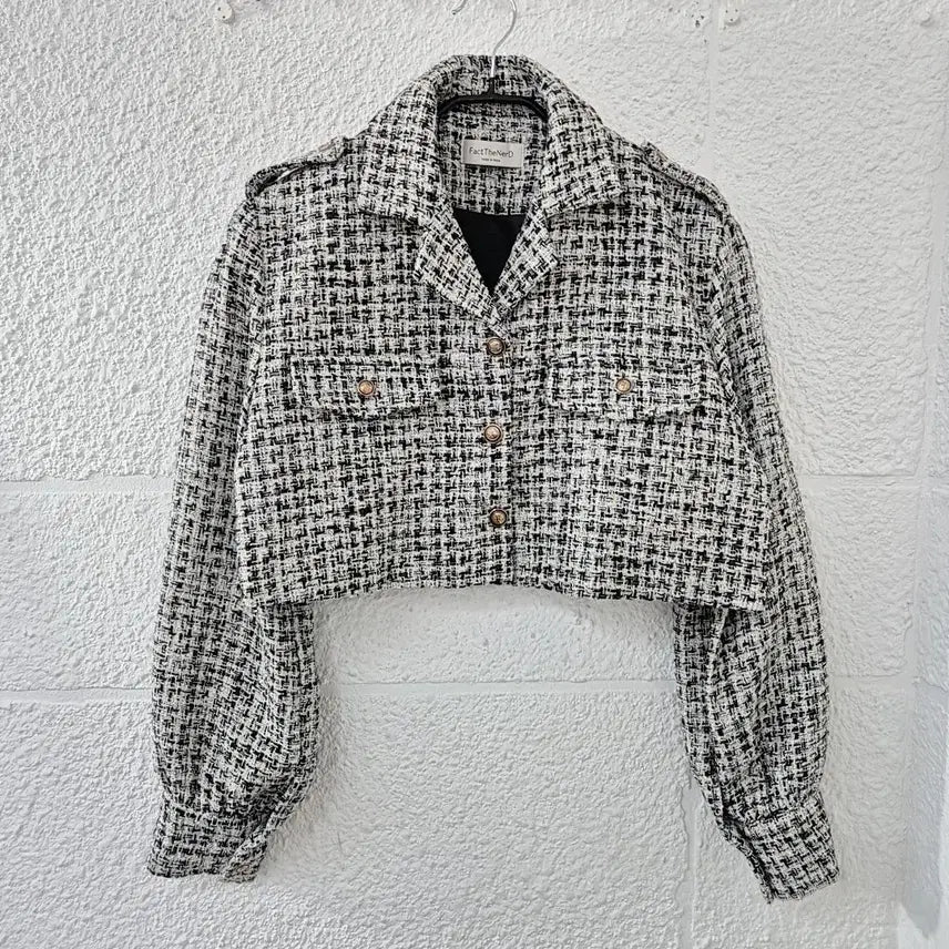 [BUNJANG] Factonald Tweed Crop Jacket / 팩더널드 트위드 크롭 자켓