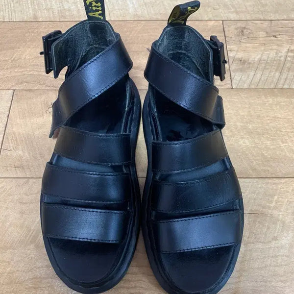 [BUNJANG] Dr. Martens Clarissa Black Leather Gladiator Sandals / 닥터마틴 클라리사 샌들
