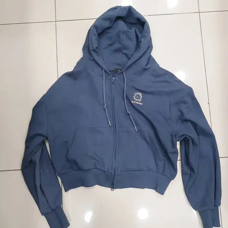 [BUNJANG] W Standard Navy Hooded Zip-Up Jumper (Used) / w standard F 네이비 후드집업점퍼 중고