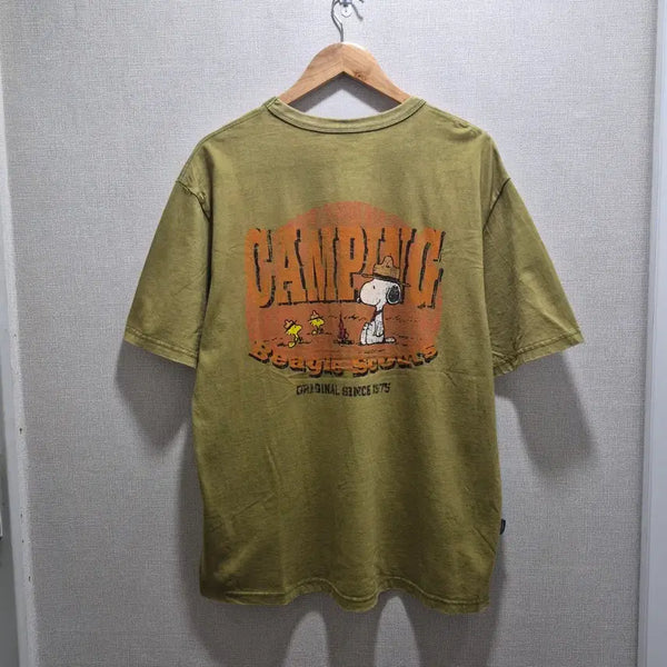 [BUNJANG] Penfield x Snoopy Collaboration Camping T-Shirt / (M) 펜필드 스누피 캠핑 티셔츠