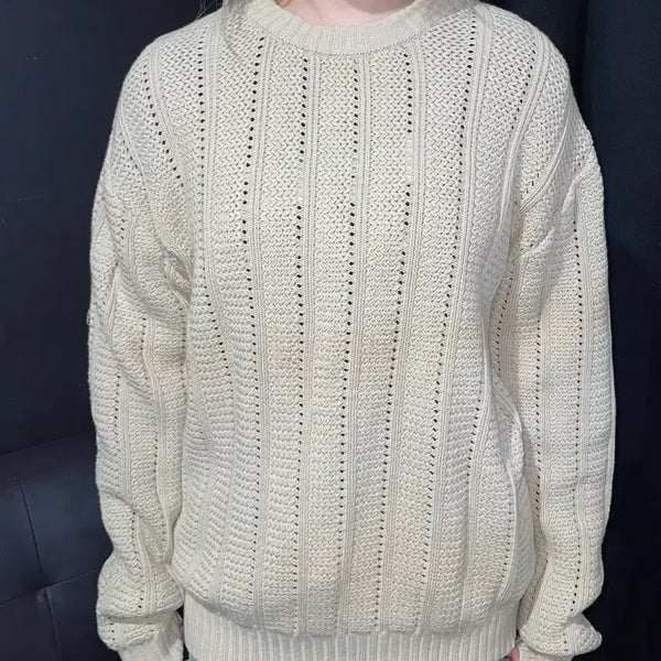 [BUNJANG] Insilence Ivory Knit Sweater / 인사일런스 아이보리 니트 스웨터