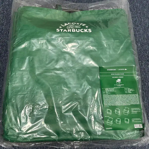[BUNJANG] Starbucks x Lacoste Folding Chair Green / 스타벅스 라코스테 폴딩체어 그린