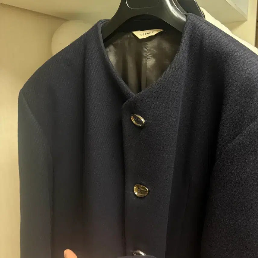 [BUNJANG] T/SEHNE Virgin Wool Collarless Jacket Blazer / 발렌시아가 T/sehne 버진울 카라리스 논카라 자켓 블레이져 새제품