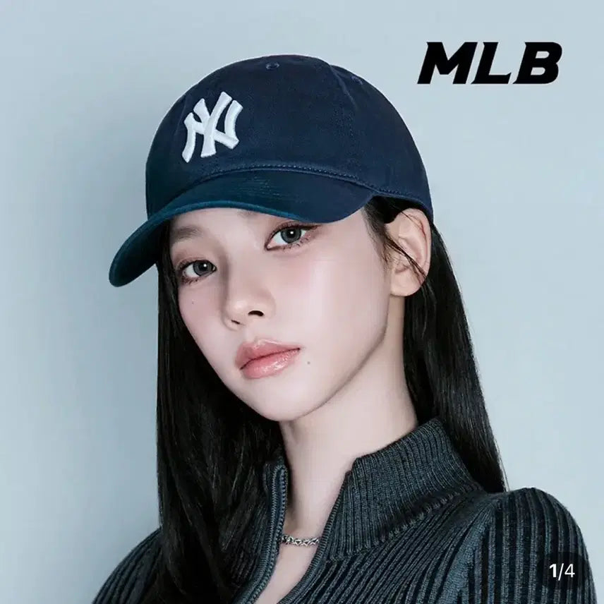 [BUNJANG] MLB Ace Unstructured Ball Cap (Black) / [MLB] 에이스 언스트럭쳐 볼캡 (BLACK,새상품)