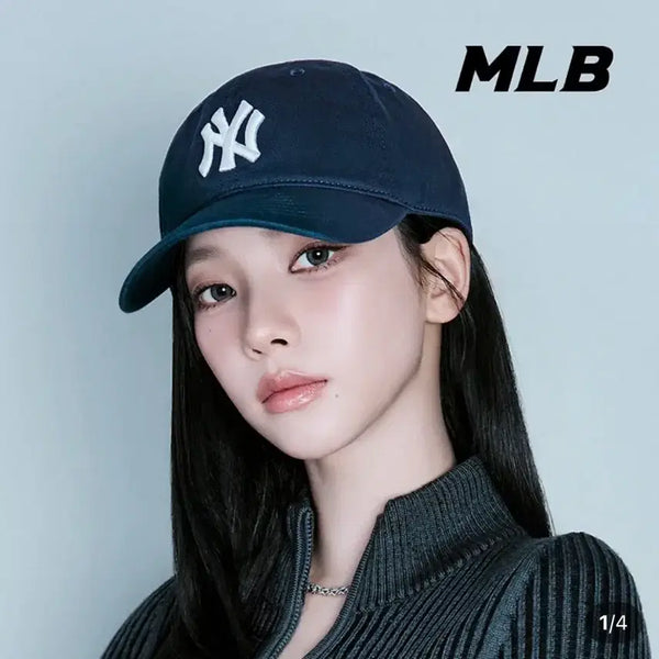 [BUNJANG] MLB Ace Unstructured Ball Cap (Black) / [MLB] 에이스 언스트럭쳐 볼캡 (BLACK,새상품)
