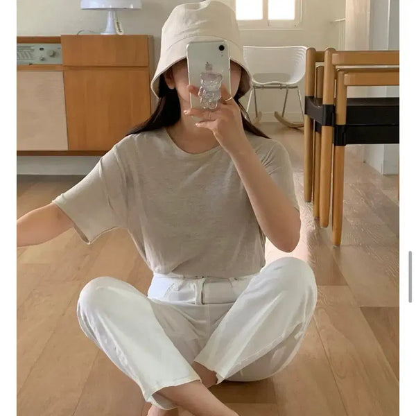 [BUNJANG] Withyun Greek Bucket Hat Cream / 위드윤 그릭 버킷햇
