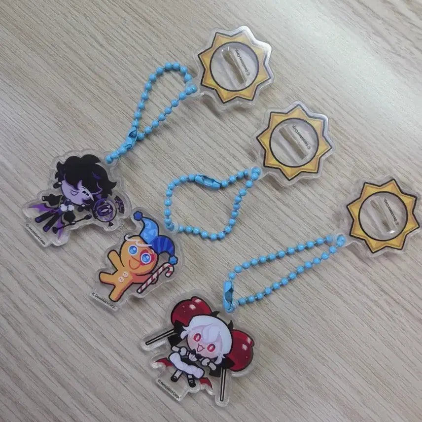 [BUNJANG] Cookierun Kingdom 'Carnival of Lies' Diorama Acrylic Keyring Set / 쿠킹덤 거짓의 카니발 디오라마 아크릴 키링 3종