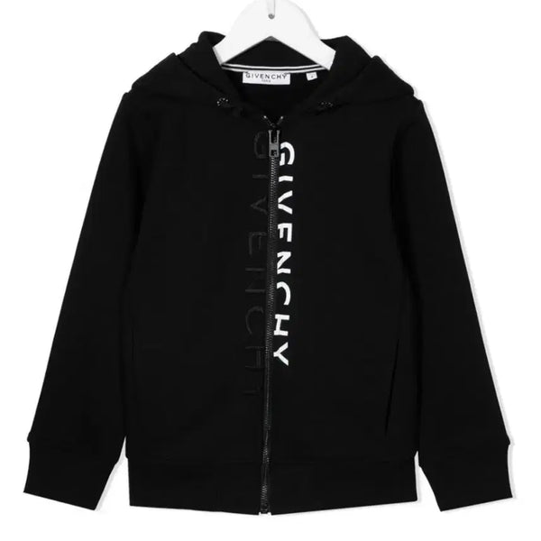 [BUNJANG] Givenchy Kids Black Double Logo Zip-Up Hoodie / 지방시 블랙 더블 로고 후드 집업 (새상품)