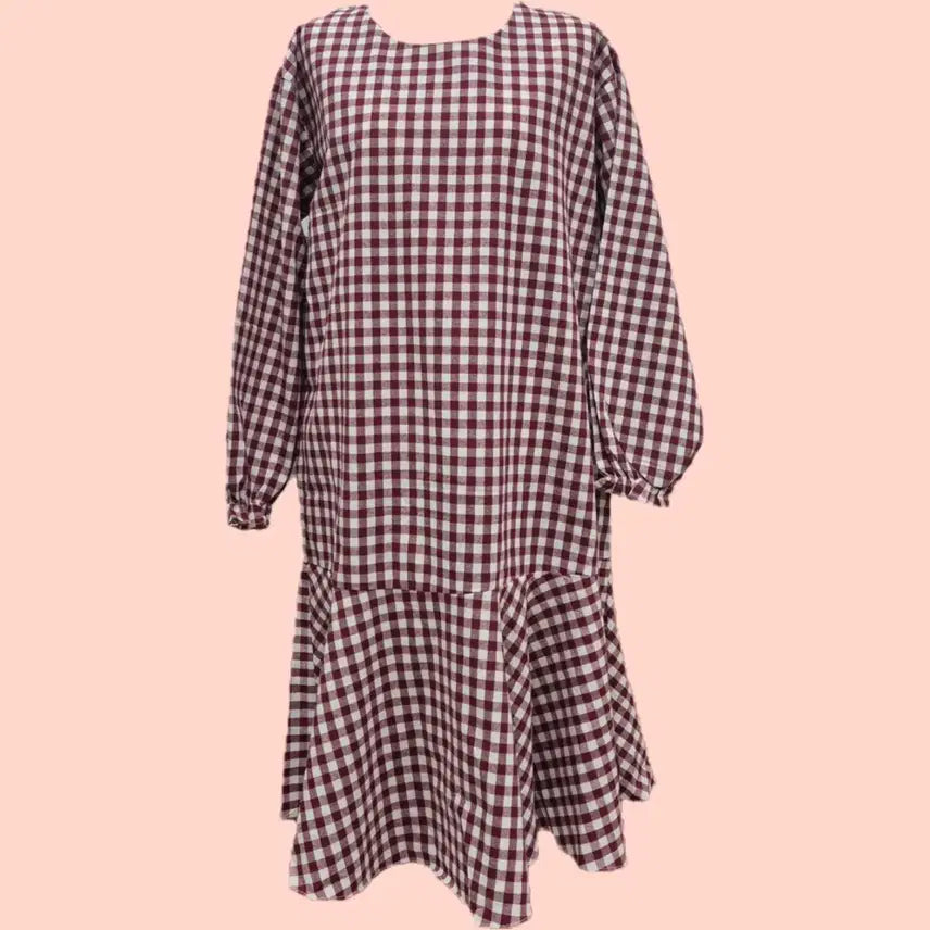 [BUNJANG] Checkered Flare Dress / 체크원피스(새상품)
