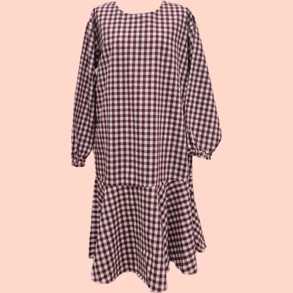 [BUNJANG] Checkered Flare Dress / 체크원피스(새상품)