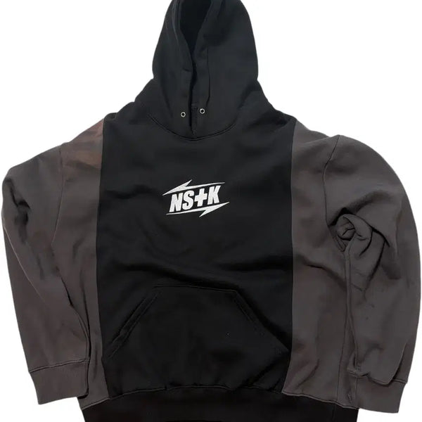 [BUNJANG] NS+K Two-Tone Hooded Sweatshirt / NS+K 블랙/그레이 후드티