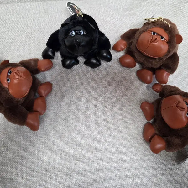 [BUNJANG] Gorilla Plush Keychain Brown/Black / 고릴라 인형 키링 브라운/블랙