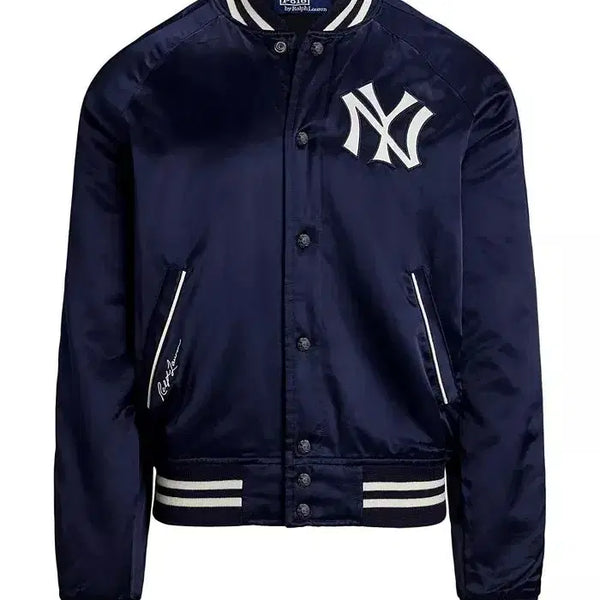 [BUNJANG] Polo Ralph Lauren Yankees Satin Varsity Jacket XL / [XL] 폴로 랄프로렌 양키스 새틴 바시티 자켓