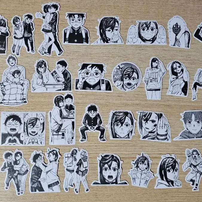[BUNJANG] Dandan Black and White Line Art Sticker Set / 단다단 흑백 원화 조각 스티커 판매합니다.
