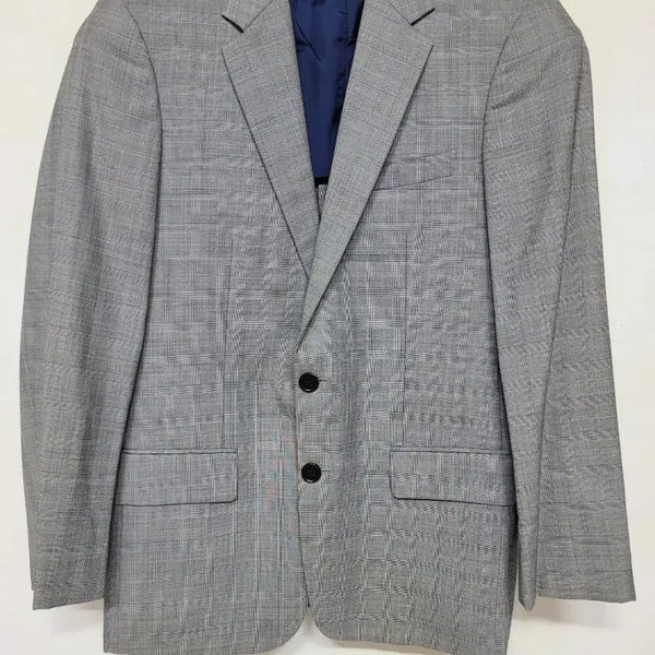 [BUNJANG] TIME Check Pattern Jacket Grey / 타임 체크 자켓 그레이 100