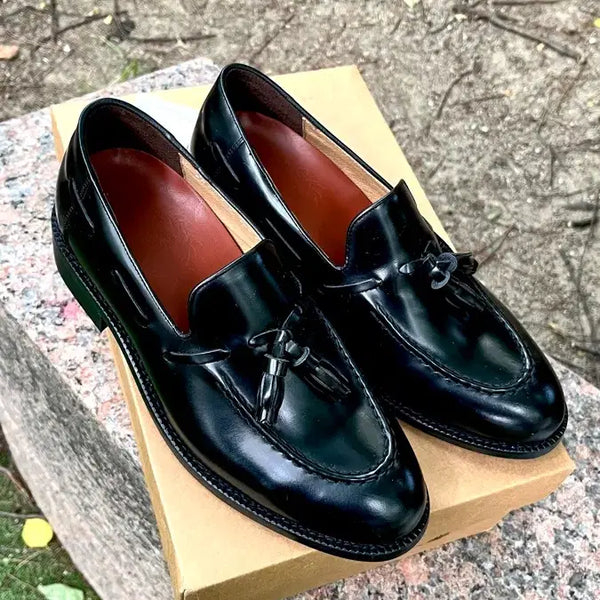 [BUNJANG] Romantic Move Black Tassel Loafers 260mm Genuine Leather / [새상품] 블랙 태슬 로퍼 260mm(Romantic Move)