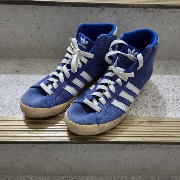 [BUNJANG] Adidas Blue Hightop Sneakers / 아디다스 블루 하이탑 스니커즈 (240)