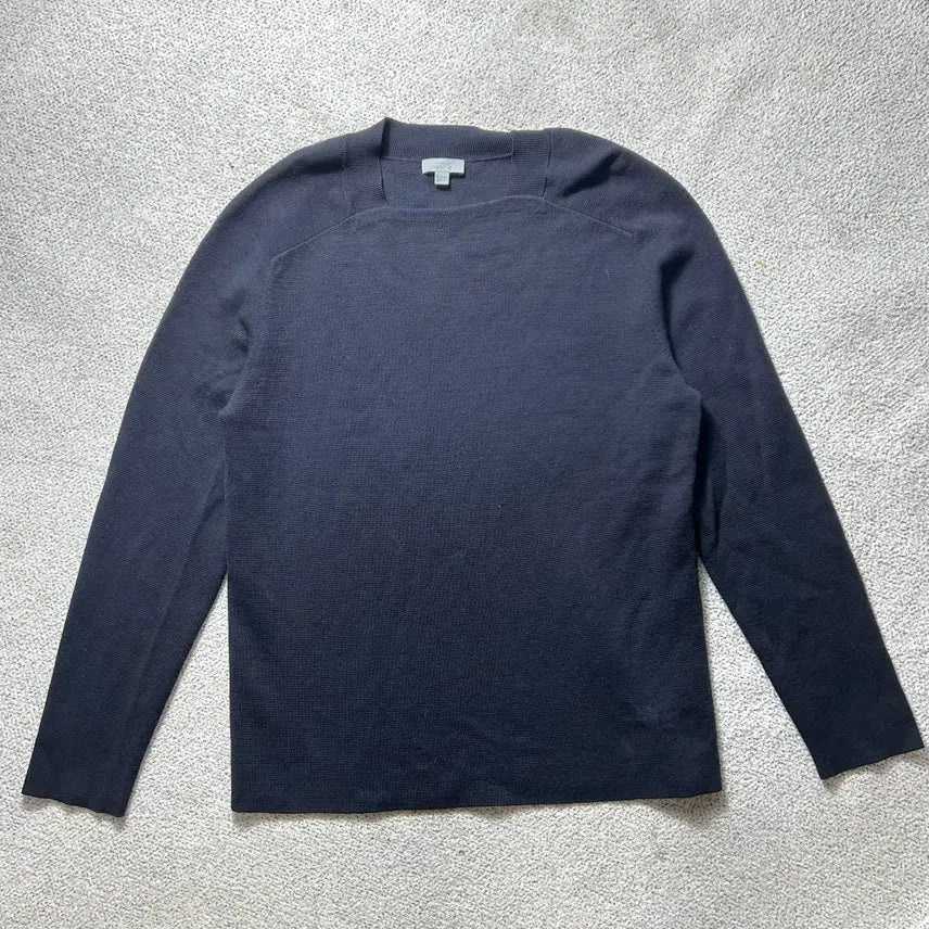 [BUNJANG] COS Cotton Knit Square Neck Top Navy L / COS 코스 스퀘어넥 코튼 니트 네이비 L